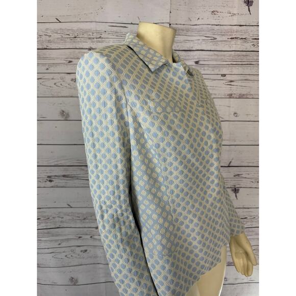 Brooks Brothers Blazer Blue/ Cream Diamond design size 12 - Picture 7 of 12